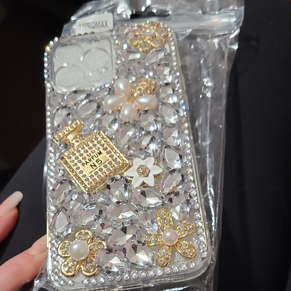 Luxury Crystal iPhone Case - Silver and Gold